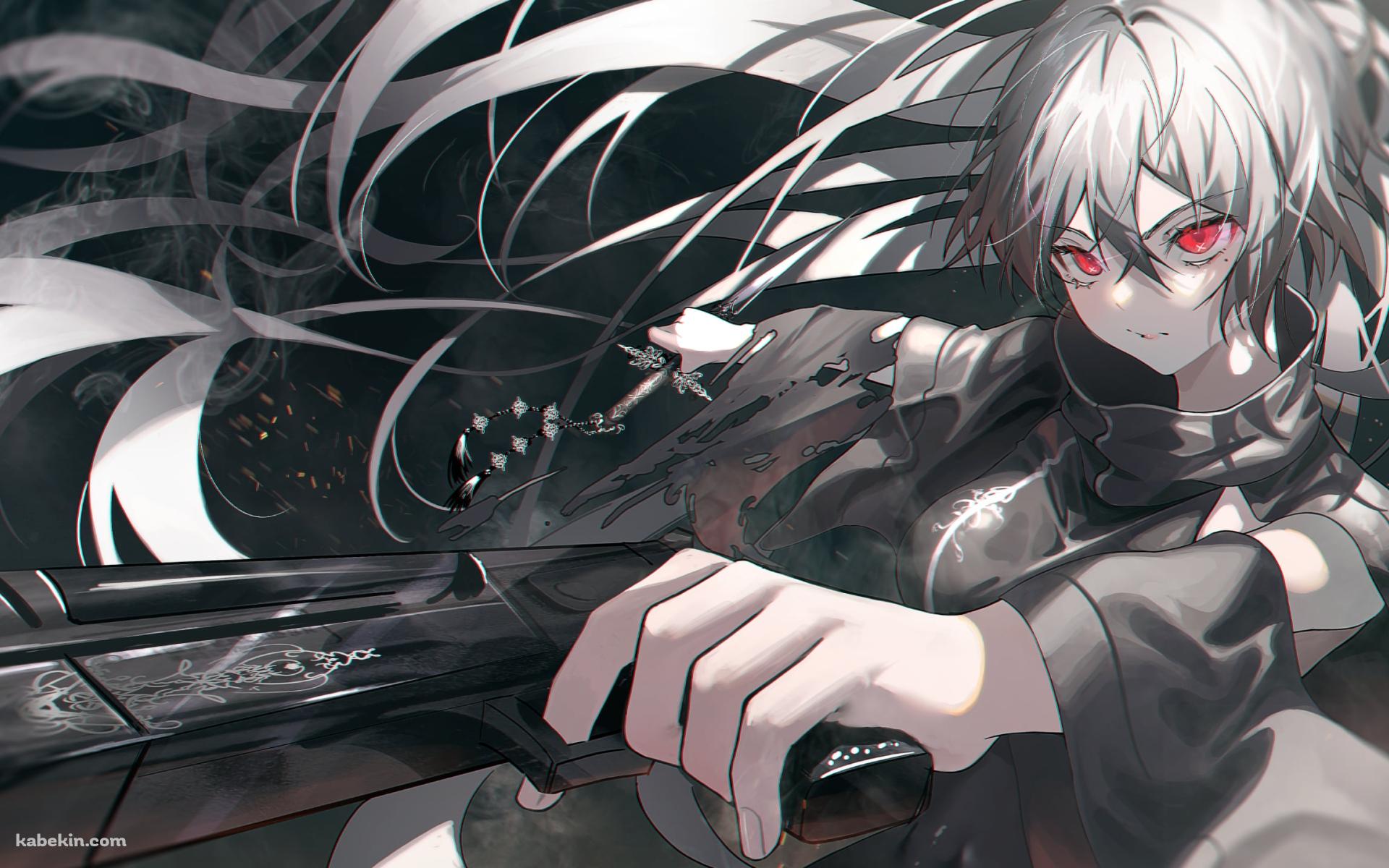 黒い銃を持つかっこいい女性の壁紙(1920px x 1200px) 高画質 PC・デスクトップ用