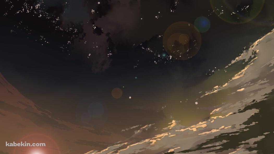 夜の暗い空と星空の壁紙(1051px x 591px) 高画質 PC・デスクトップ用