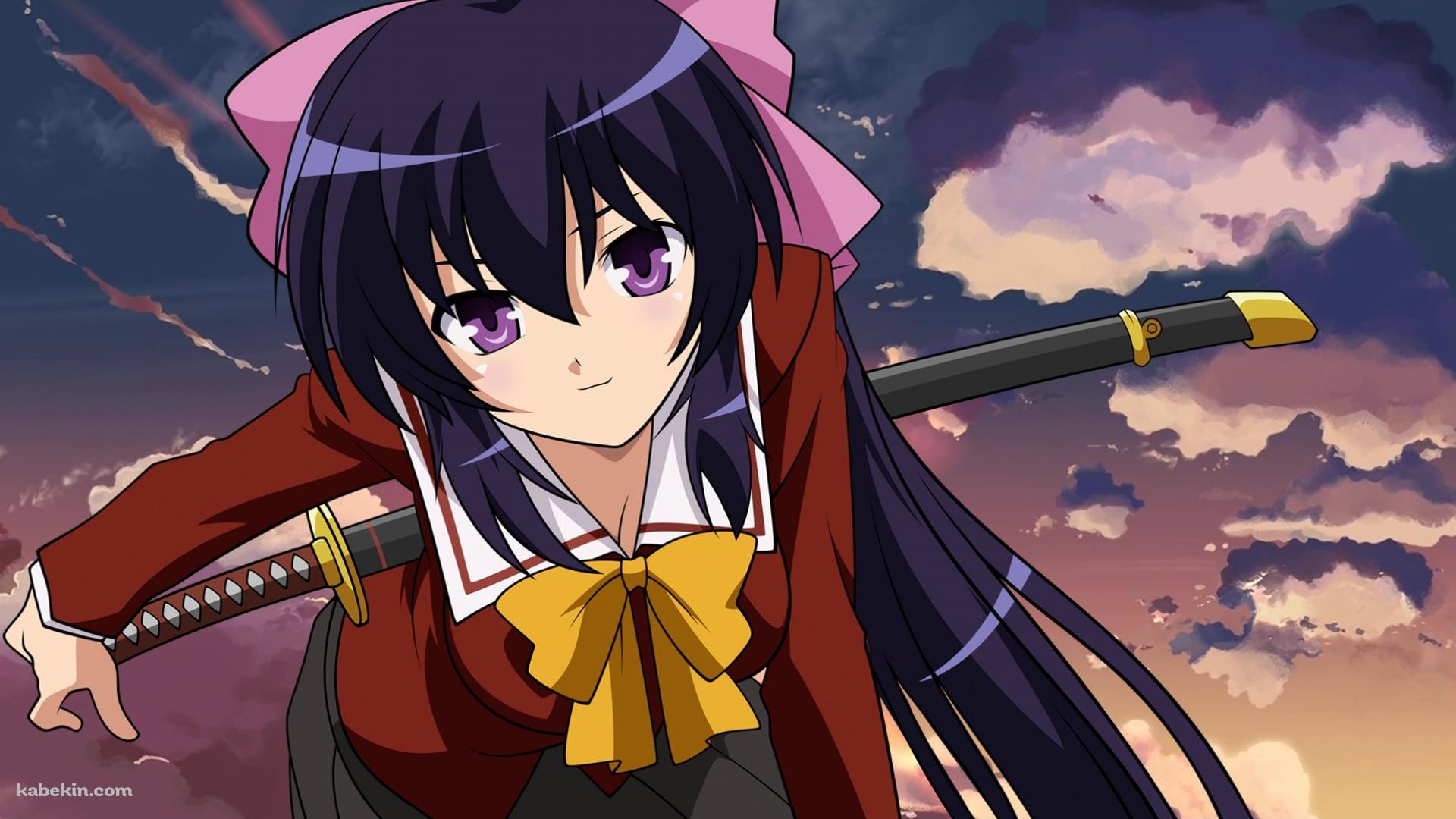 刀に手をかける野井原緋鞠 / おまもりひまりの壁紙(1920px x 1080px) 高画質 PC・デスクトップ用