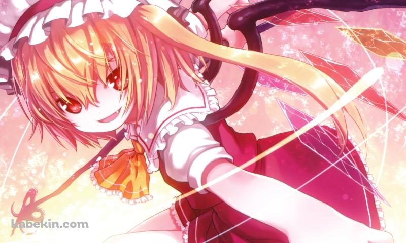 両手を広げるフランドール・スカーレット / 東方の壁紙(800px x 480px) 高画質 PC・デスクトップ用