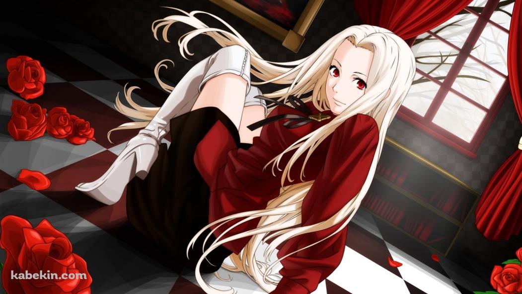 赤い薔薇とこちらを見つめるアイリスフィール・フォン・アインツベルン / Fateの壁紙(1051px x 591px) 高画質 PC・デスクトップ用