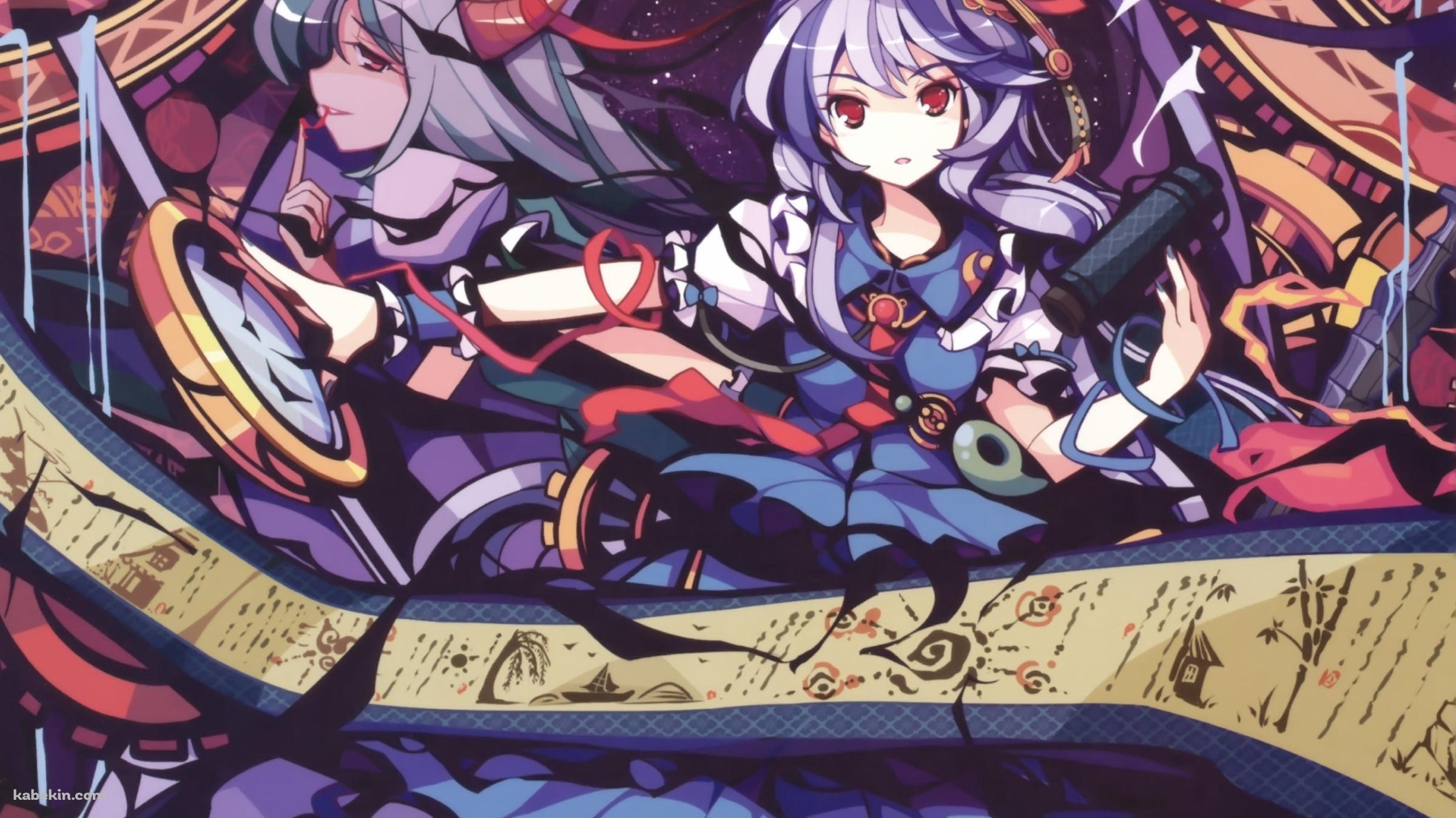 ポップなタッチで描かれてる上白沢慧音 / 東方の壁紙(2400px x 1350px) 高画質 PC・デスクトップ用