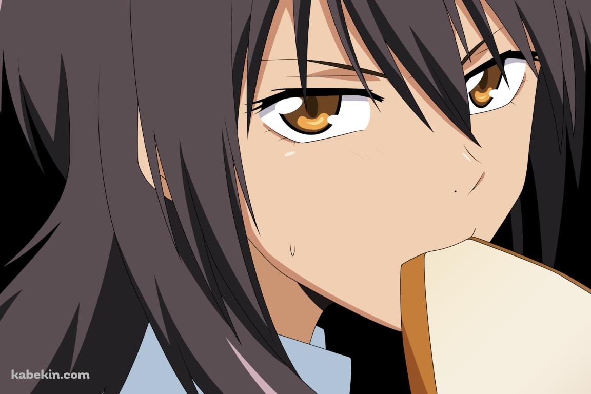 食パンを咥える鮎沢美咲 / 会長はメイド様!の壁紙(1152px x 768px) 高画質 PC・デスクトップ用