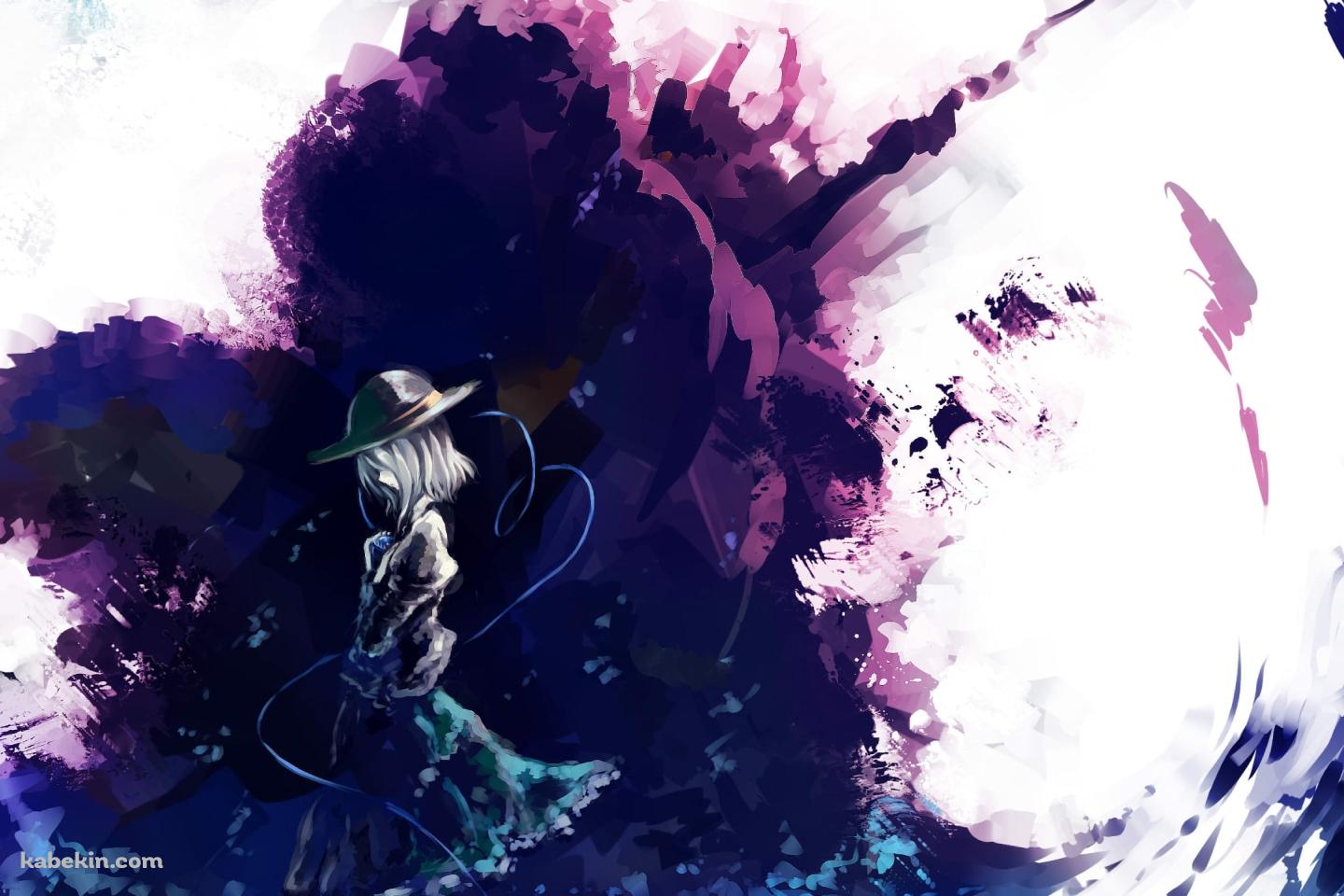 噴煙と俯く古明地こいし / 東方の壁紙(1440px x 960px) 高画質 PC・デスクトップ用