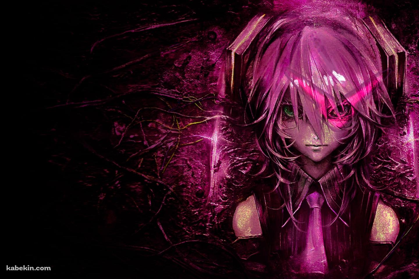 ピンクの髪色の初音ミク / オッドアイ / ボカロの壁紙(1440px x 960px) 高画質 PC・デスクトップ用