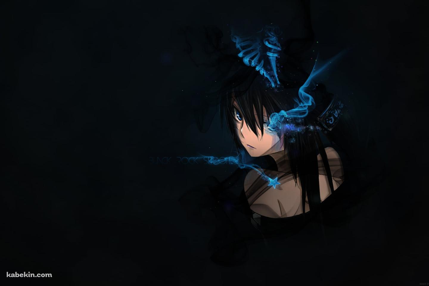 暗がりでこちらを見つめるブラック★ロックシューターの壁紙(1440px x 960px) 高画質 PC・デスクトップ用