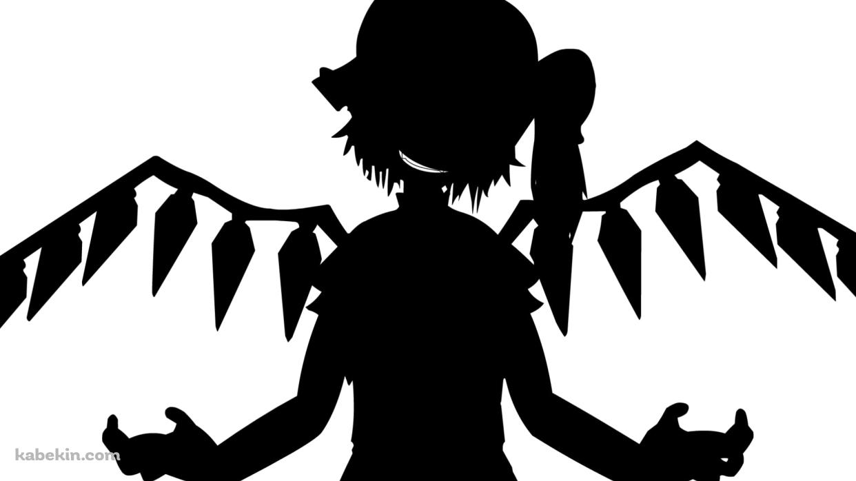 影絵 / フランドール・スカーレット / Bad Apple!! / 東方の壁紙(1242px x 698px) 高画質 PC・デスクトップ用