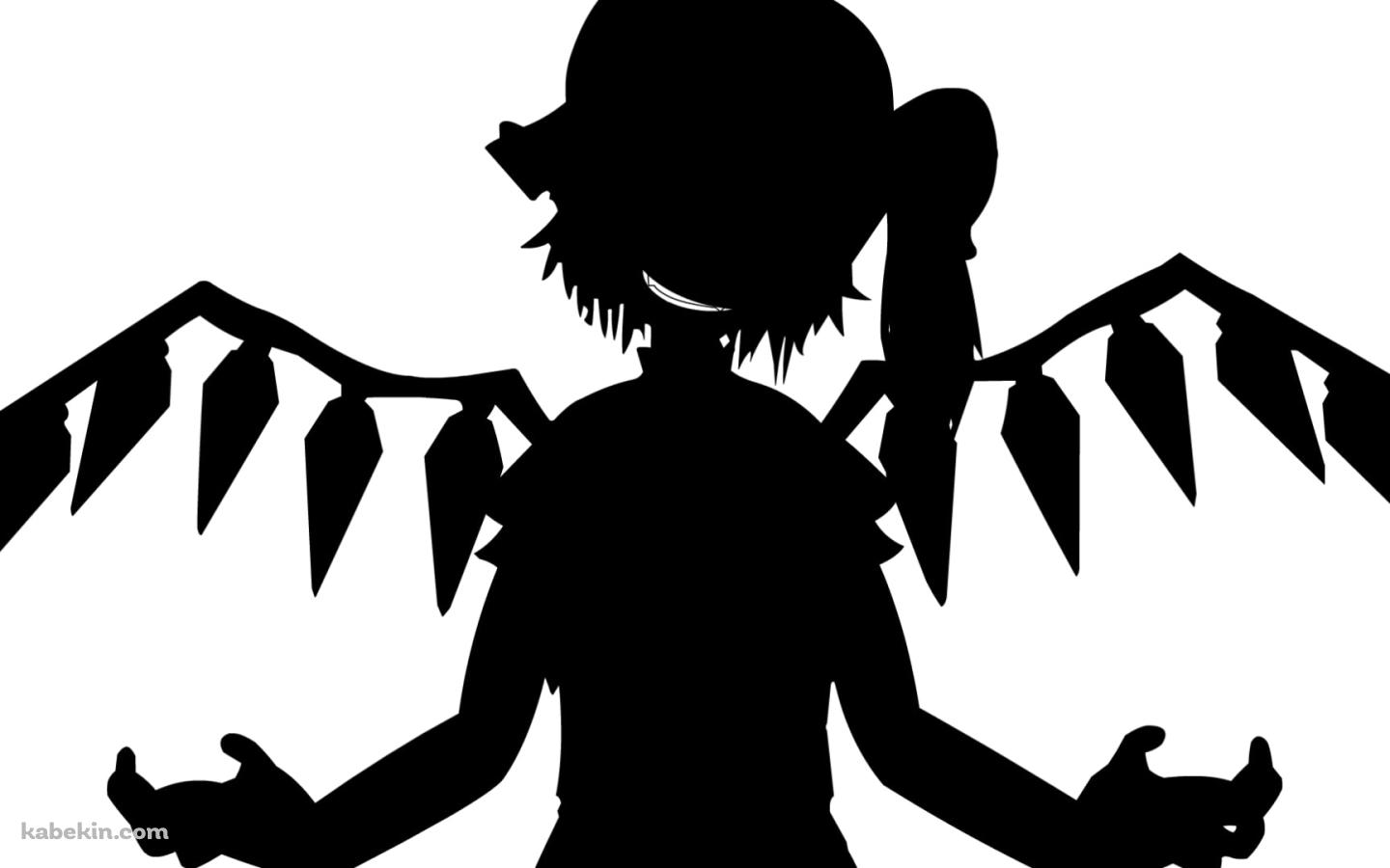影絵 / フランドール・スカーレット / Bad Apple!! / 東方の壁紙(1440px x 900px) 高画質 PC・デスクトップ用