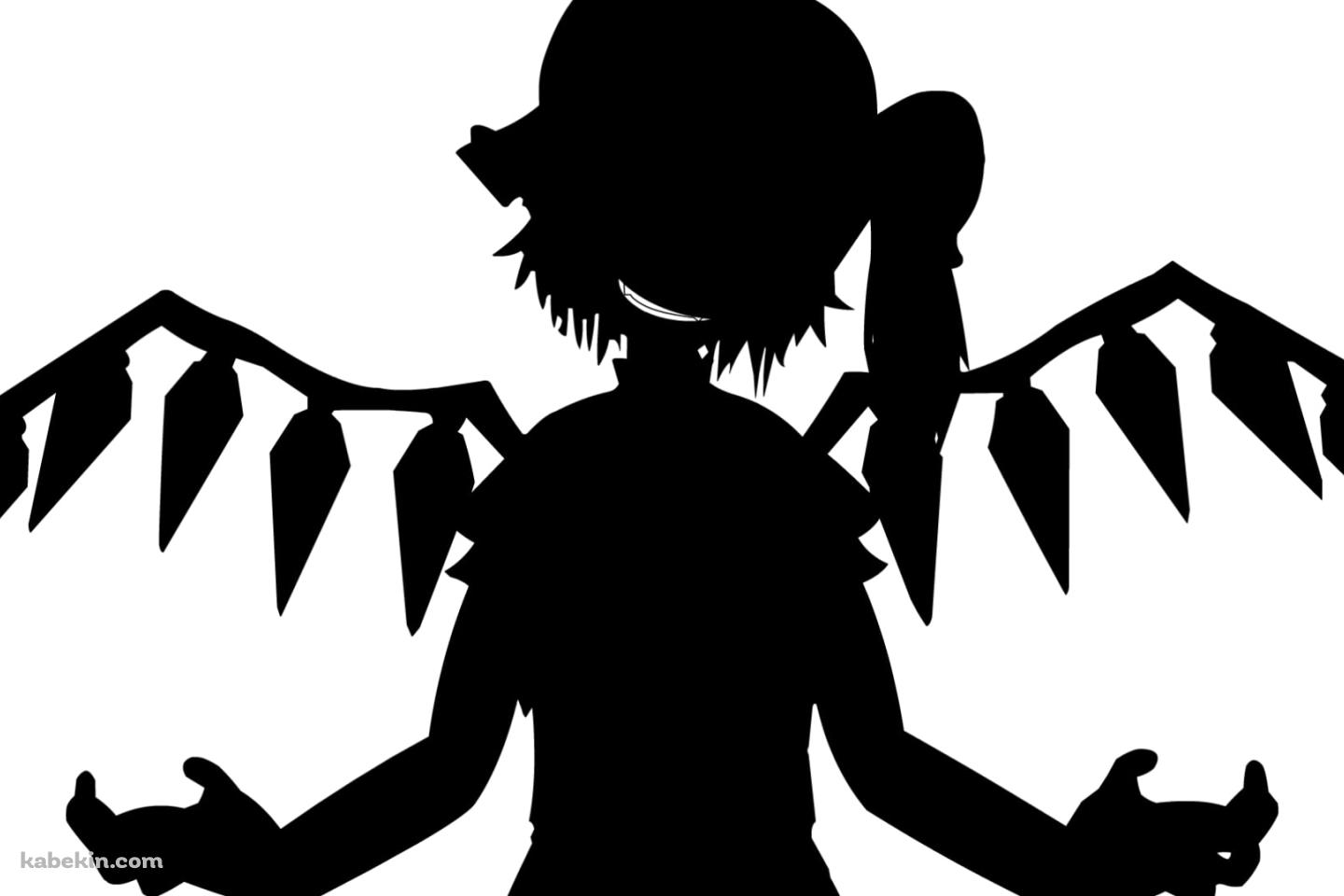 影絵 / フランドール・スカーレット / Bad Apple!! / 東方の壁紙(1440px x 960px) 高画質 PC・デスクトップ用