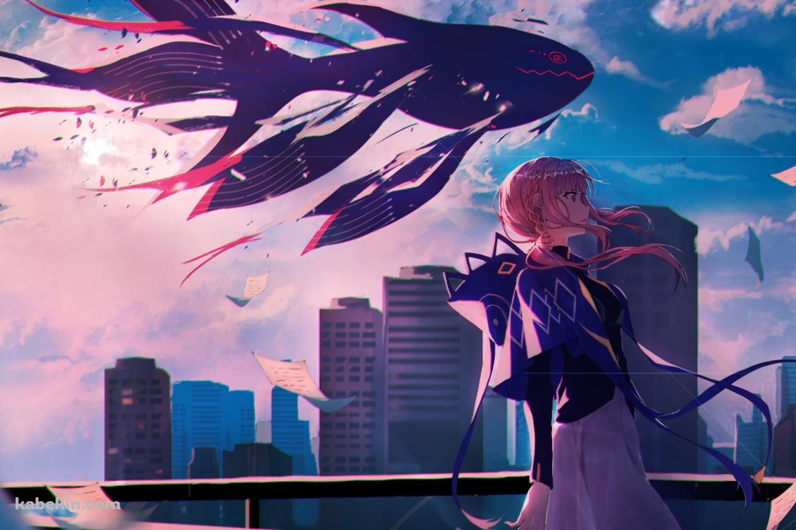 都会と花譜 / バーチャルYouTuberの壁紙(1152px x 768px) 高画質 PC・デスクトップ用