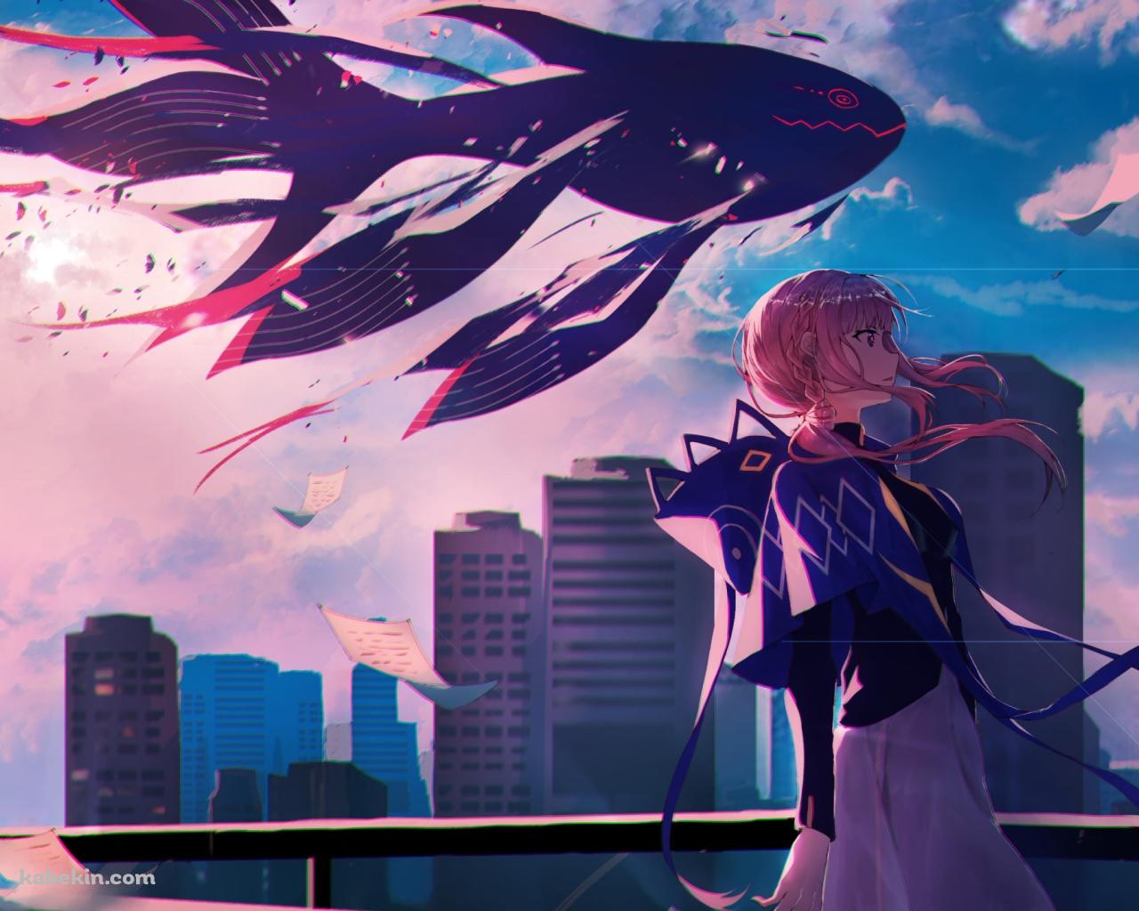 都会と花譜 / バーチャルYouTuberの壁紙(1280px x 1024px) 高画質 PC・デスクトップ用
