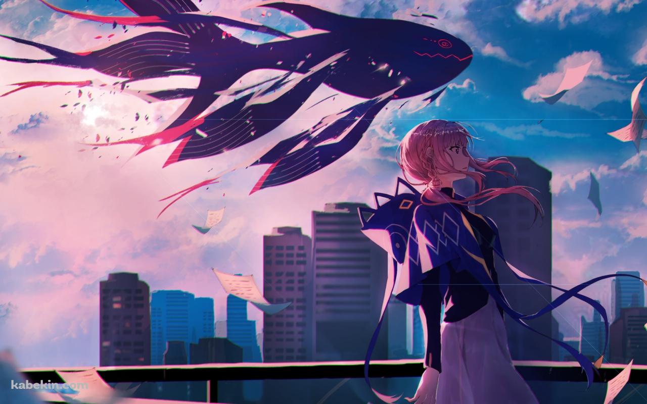 都会と花譜 / バーチャルYouTuberの壁紙(1280px x 800px) 高画質 PC・デスクトップ用