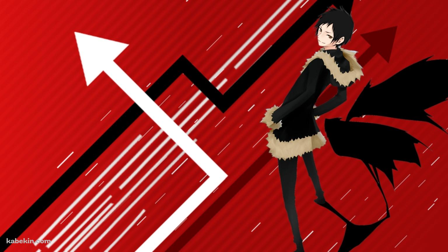 黒い羽が生えた折原 臨也 / デュラララ!!の壁紙(1536px x 864px) 高画質 PC・デスクトップ用