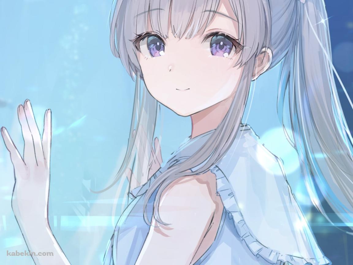 水族館でマンタを見る幽谷霧子 / アイドルマスターシャイニーカラーズの壁紙(1152px x 864px) 高画質 PC・デスクトップ用