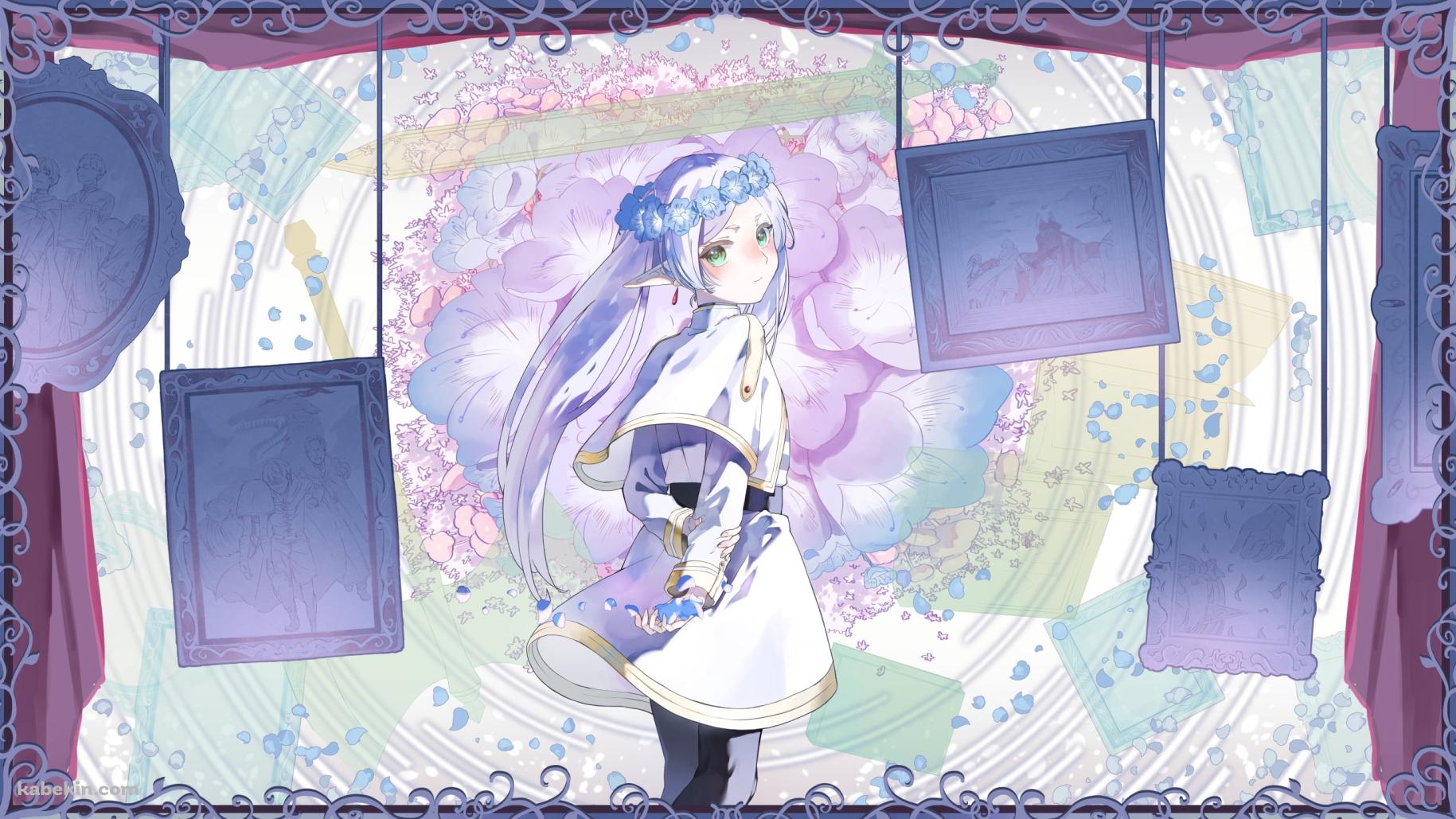 飾られた絵と振り返るフリーレン / 葬送のフリーレンの壁紙(1829px x 1029px) 高画質 PC・デスクトップ用