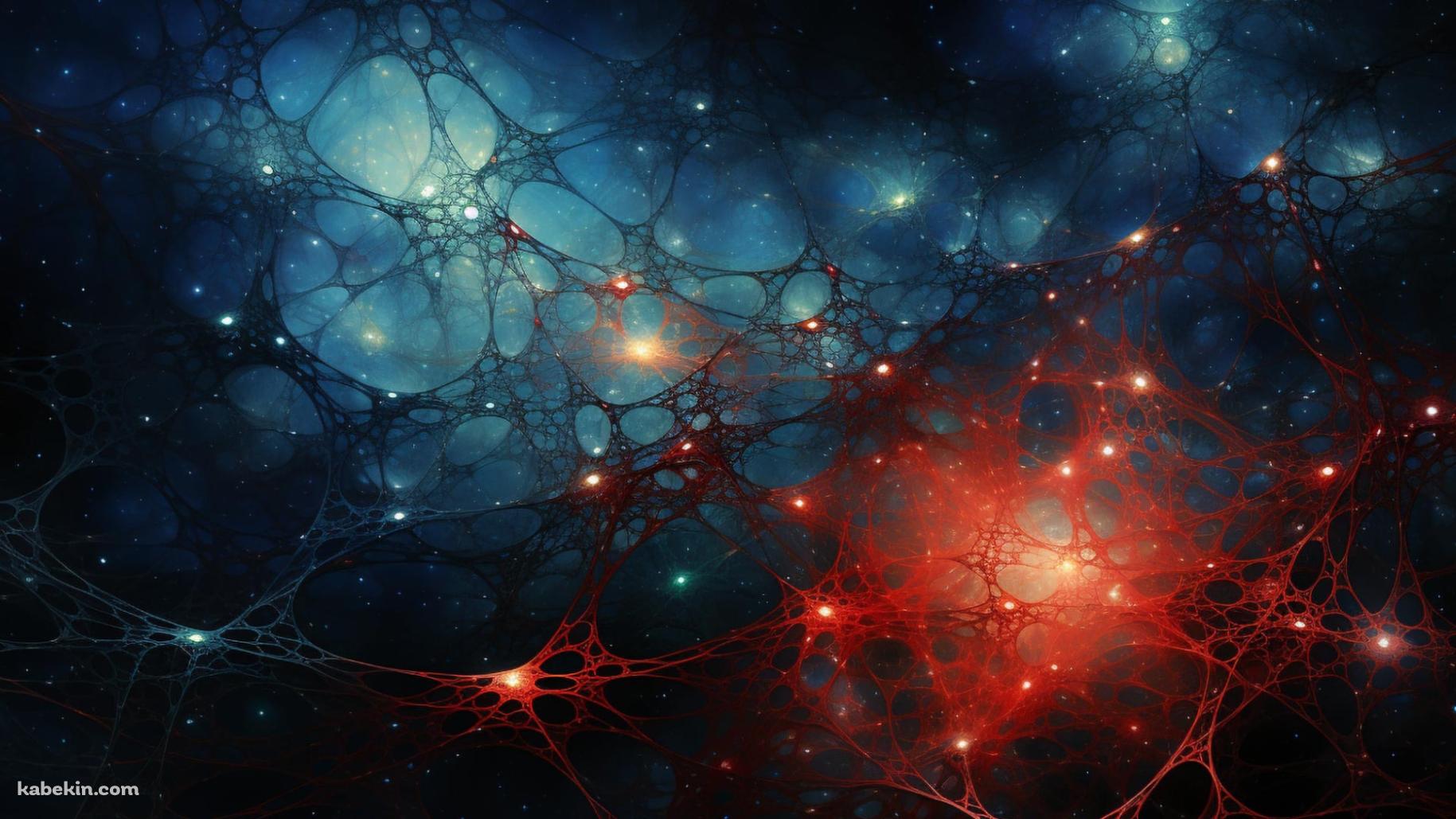 蜘蛛の巣のような宇宙の壁紙(1829px x 1029px) 高画質 PC・デスクトップ用