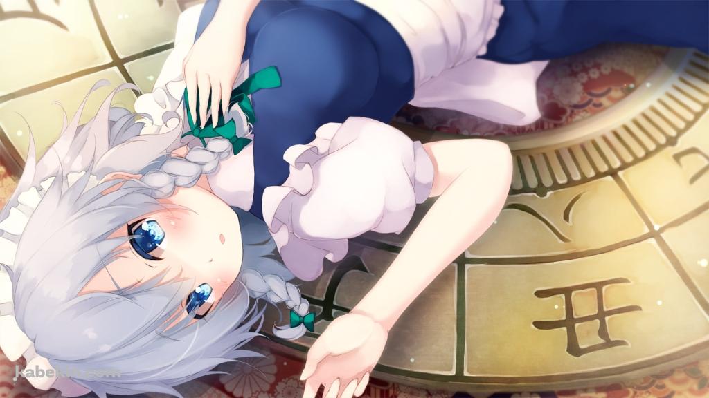ホワイトブリムをつけたメイド姿の十六夜咲夜 / 東方の壁紙(1024px x 576px) 高画質 PC・デスクトップ用