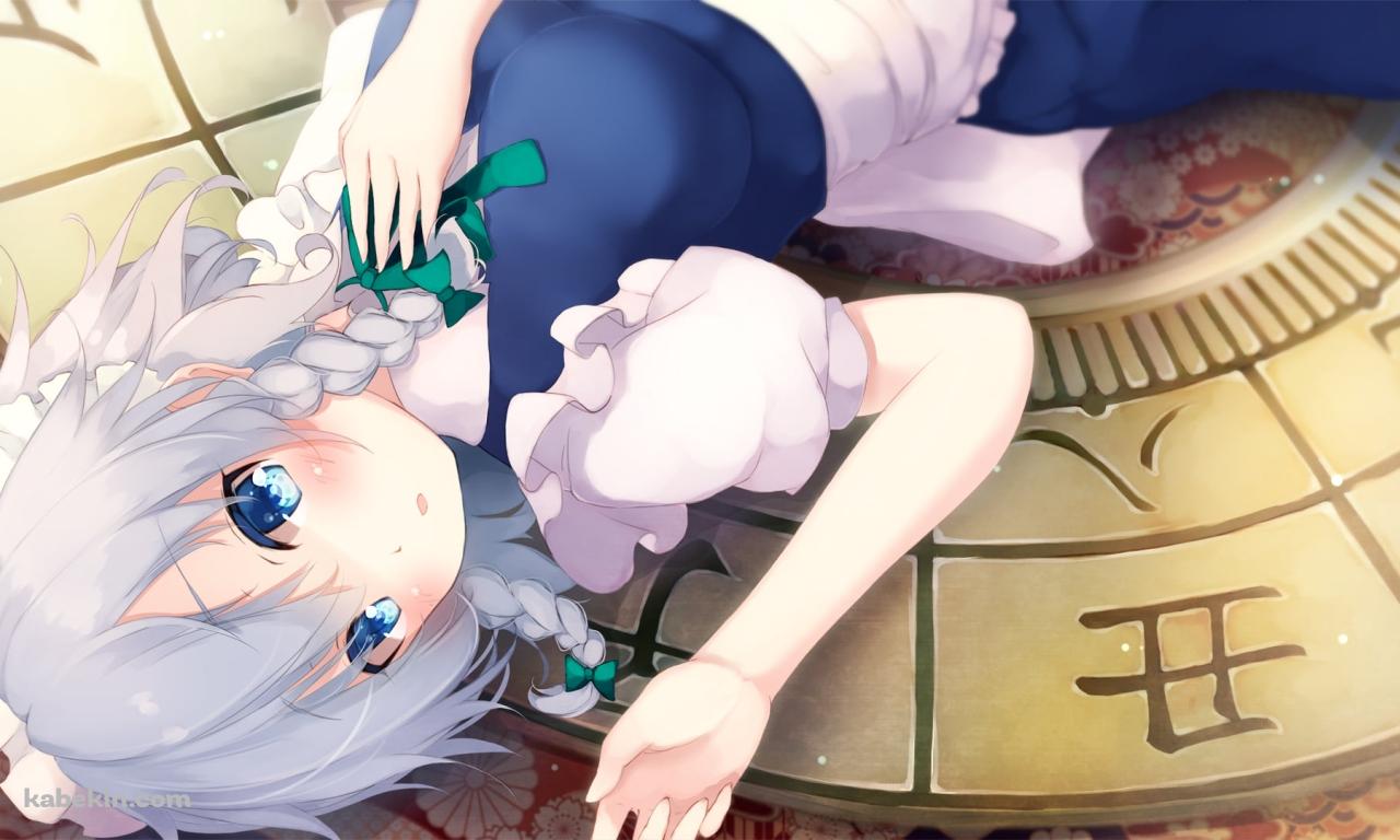 ホワイトブリムをつけたメイド姿の十六夜咲夜 / 東方の壁紙(1280px x 768px) 高画質 PC・デスクトップ用