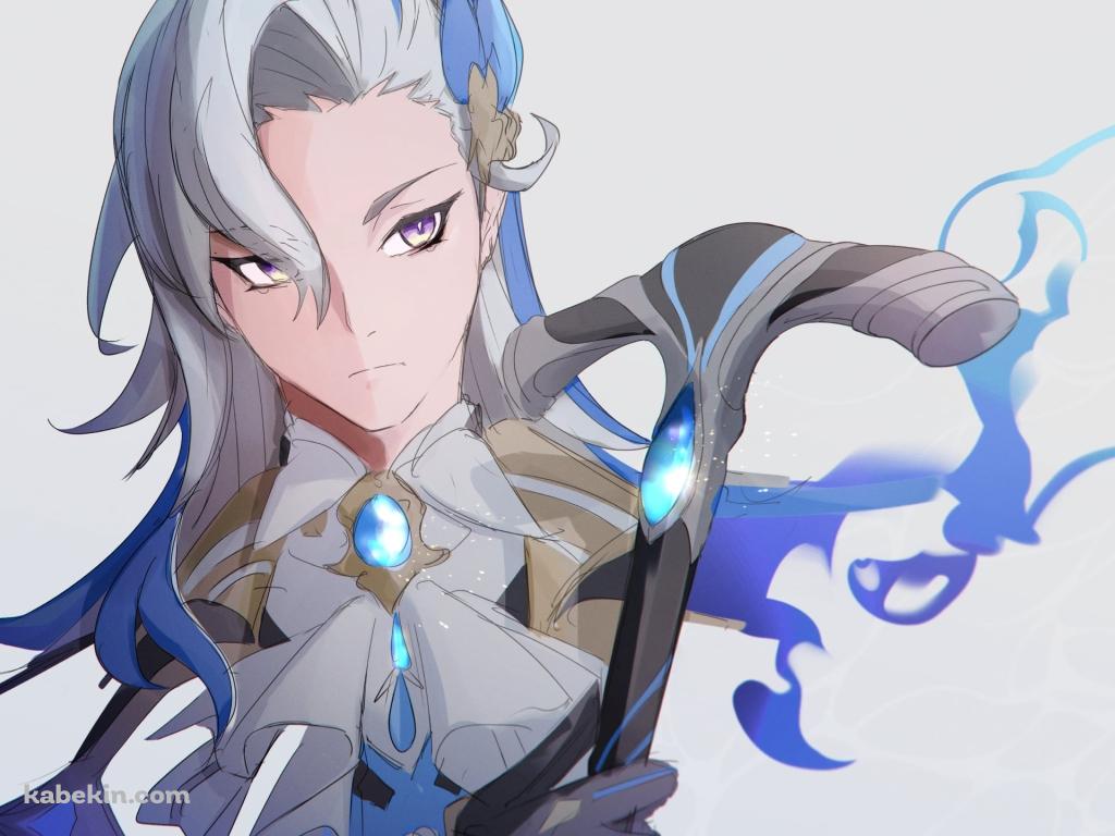 杖を持ったかっこいいヌヴィレット / 原神の壁紙(1024px x 768px) 高画質 PC・デスクトップ用