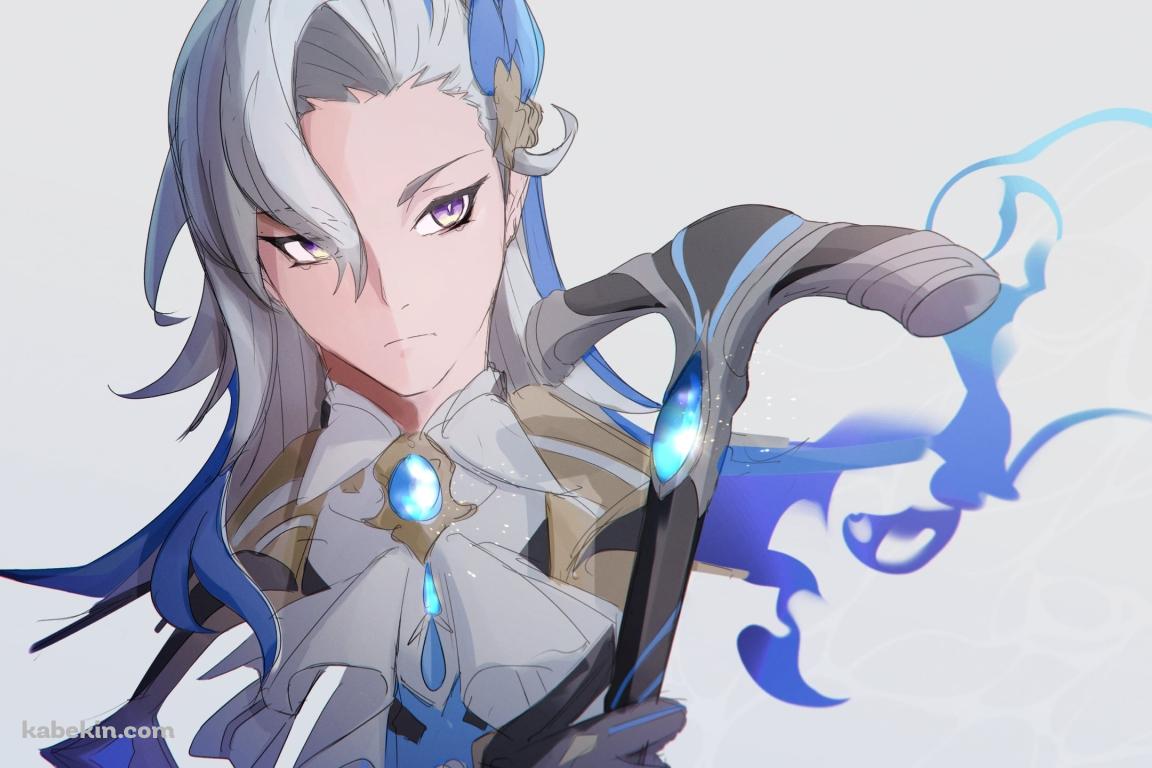 杖を持ったかっこいいヌヴィレット / 原神の壁紙(1152px x 768px) 高画質 PC・デスクトップ用