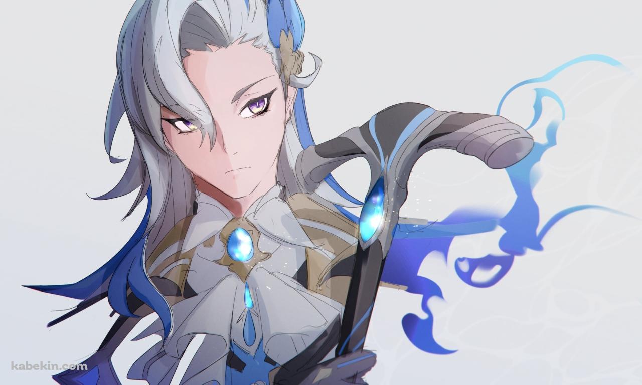 杖を持ったかっこいいヌヴィレット / 原神の壁紙(1280px x 768px) 高画質 PC・デスクトップ用