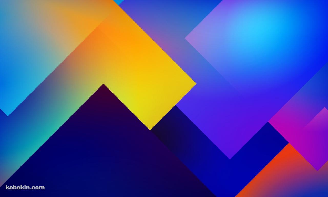虹色の四角・三角のブロック・テクスチャーの壁紙(1280px x 768px) 高画質 PC・デスクトップ用