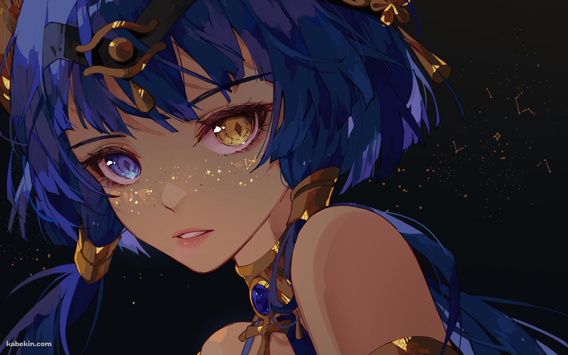 オッドアイの瞳でこちらを見つめるレイラ / 原神の壁紙(1920px x 1200px) 高画質 PC・デスクトップ用