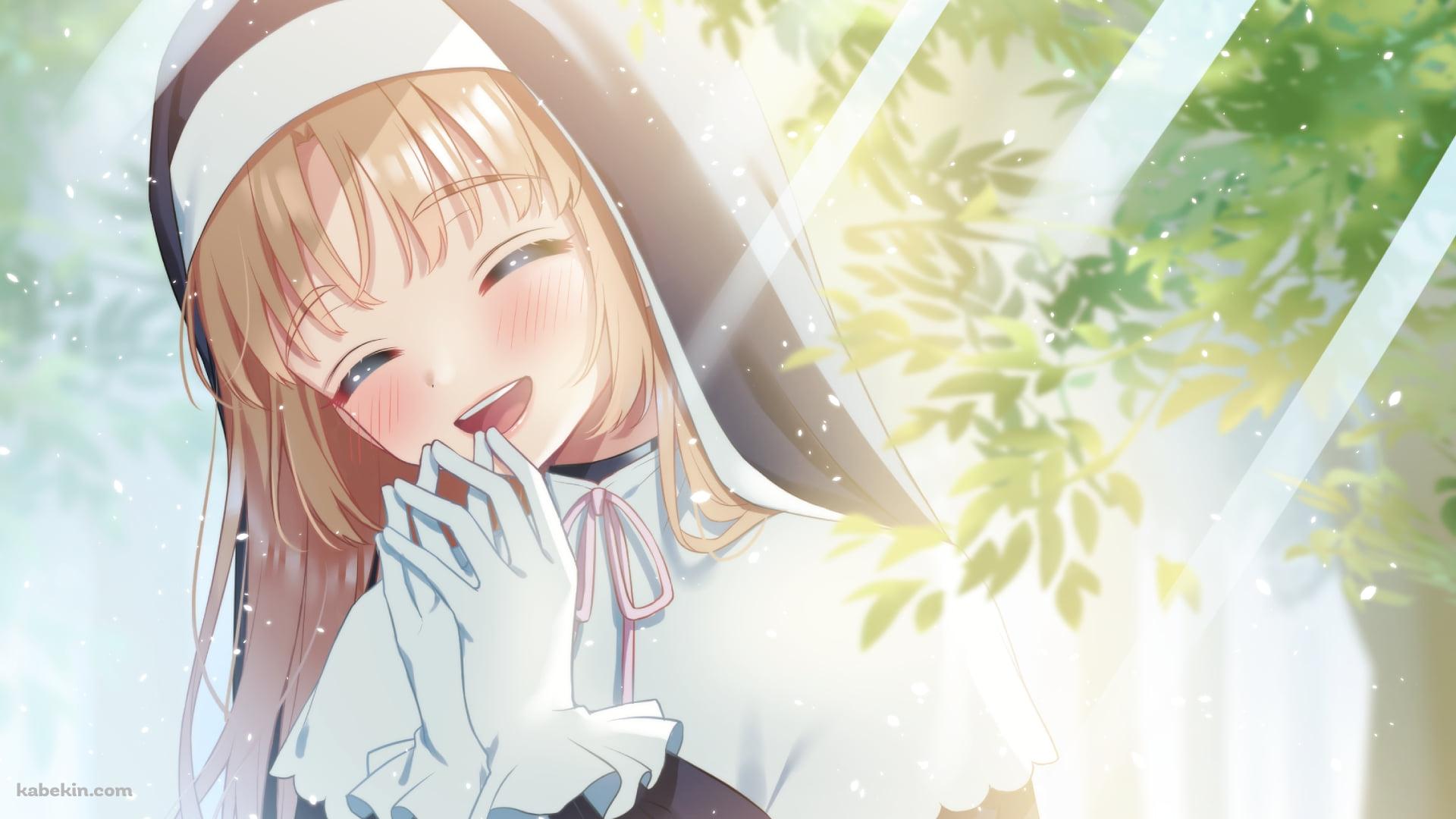 木漏れ日の中、笑うシスター・クレア / にじさんじ / バーチャルYouTuber / Vtuberの壁紙(1920px x 1080px) 高画質 PC・デスクトップ用