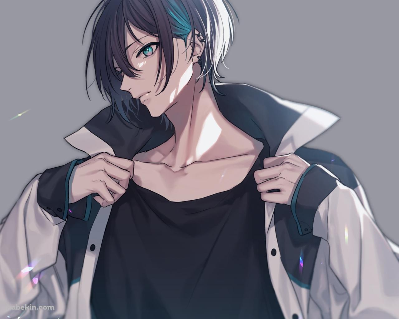 服をなおす黛灰 / にじさんじ / バーチャルYouTuber / Vtuberの壁紙(1280px x 1024px) 高画質 PC・デスクトップ用