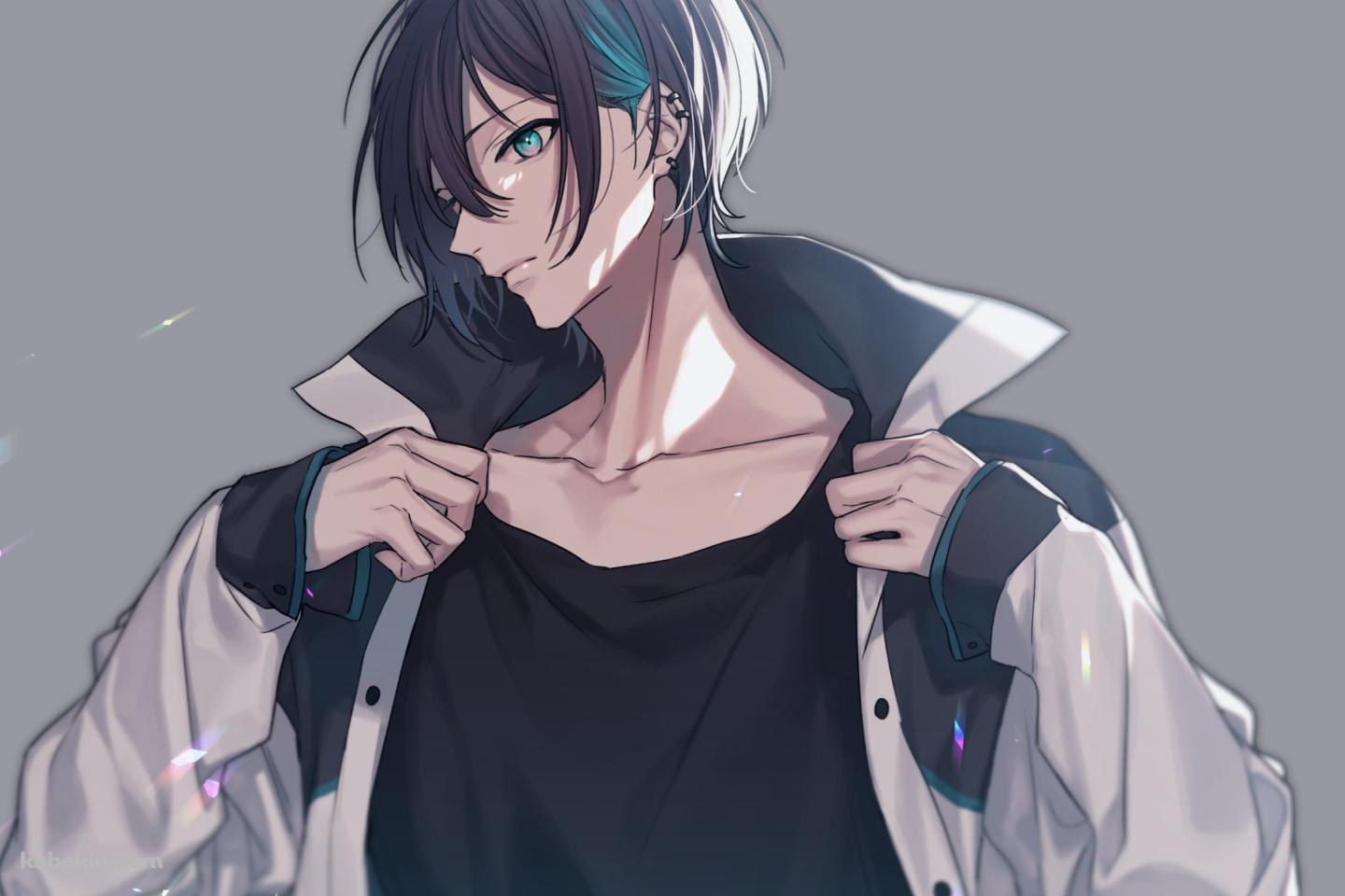 服をなおす黛灰 / にじさんじ / バーチャルYouTuber / Vtuberの壁紙(1440px x 960px) 高画質 PC・デスクトップ用