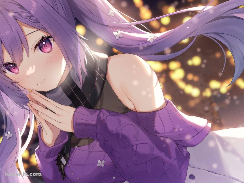 両手を合わせお願いのポーズをする刻晴 / 可愛い / 原神の壁紙(1024px x 768px) 高画質 PC・デスクトップ用
