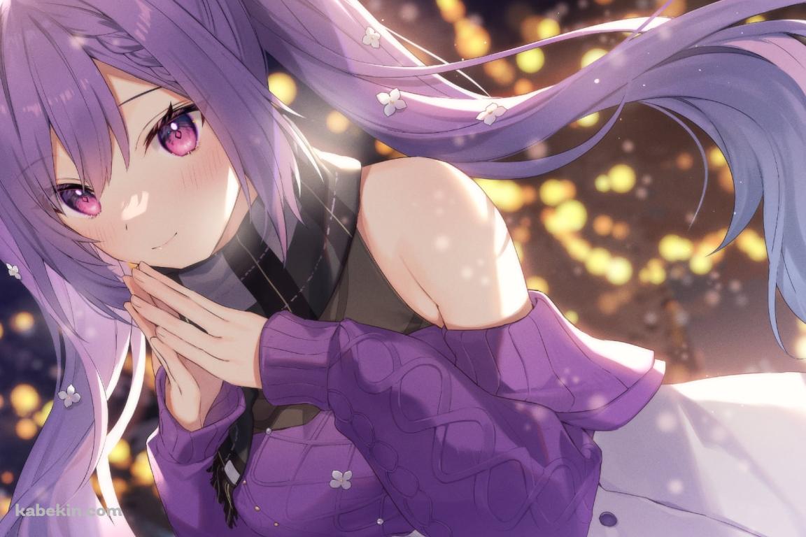 両手を合わせお願いのポーズをする刻晴 / 可愛い / 原神の壁紙(1152px x 768px) 高画質 PC・デスクトップ用