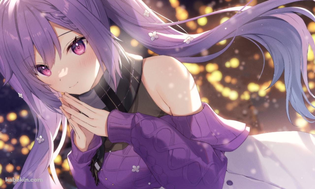両手を合わせお願いのポーズをする刻晴 / 可愛い / 原神の壁紙(1280px x 768px) 高画質 PC・デスクトップ用