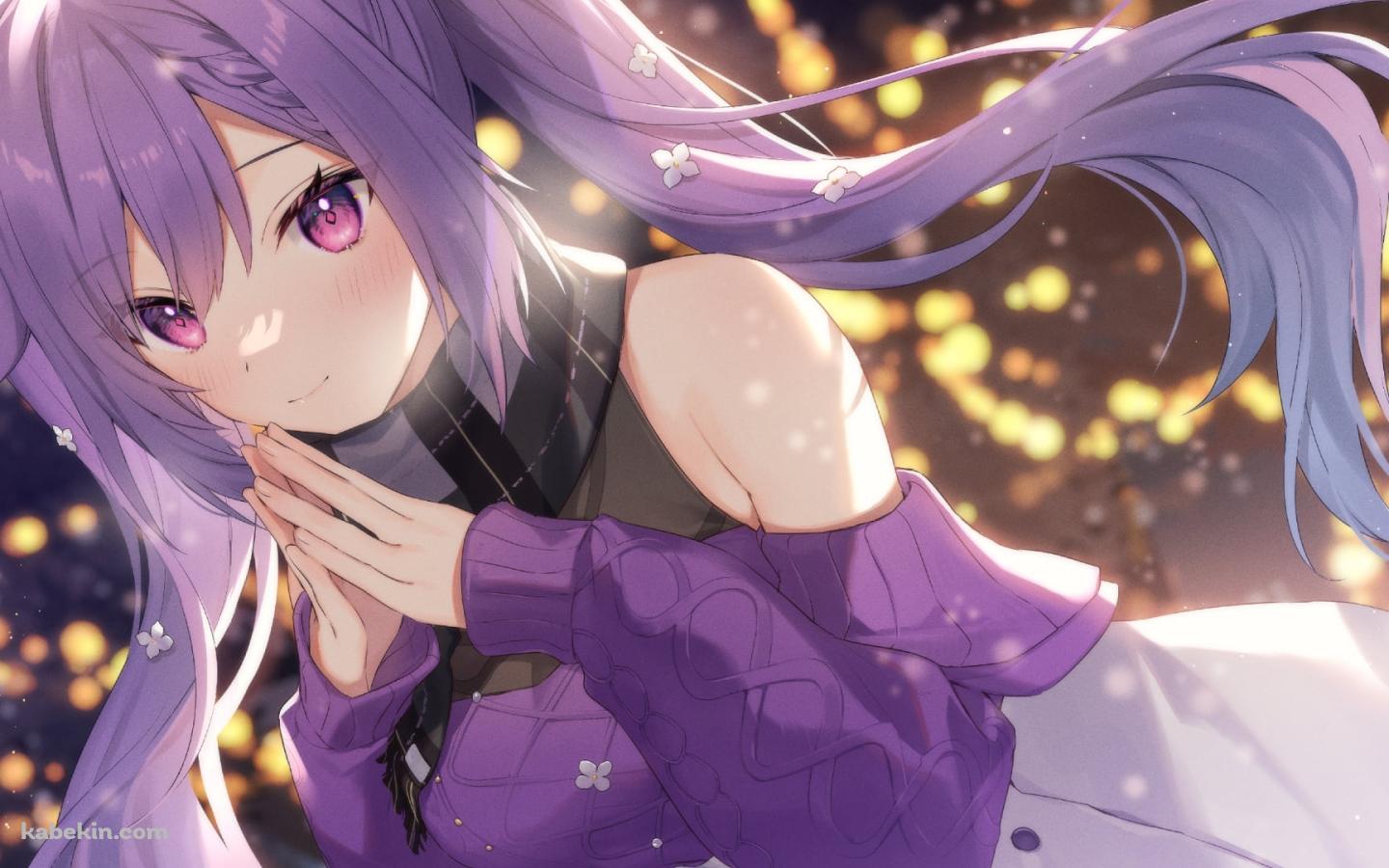 両手を合わせお願いのポーズをする刻晴 / 可愛い / 原神の壁紙(1440px x 900px) 高画質 PC・デスクトップ用