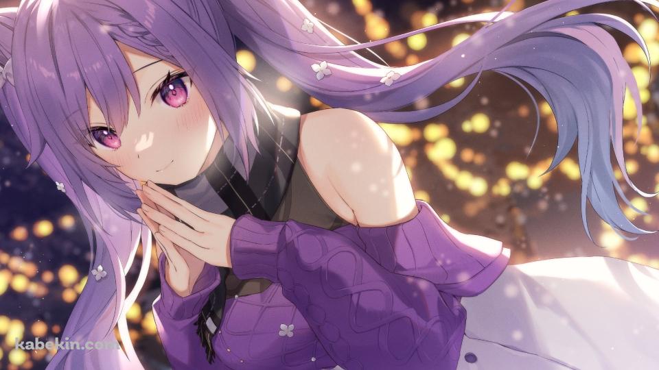 両手を合わせお願いのポーズをする刻晴 / 可愛い / 原神の壁紙(960px x 540px) 高画質 PC・デスクトップ用