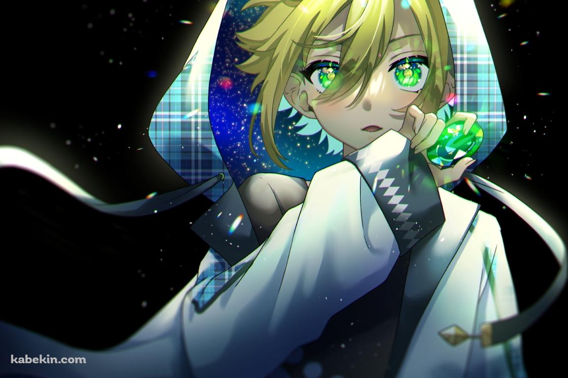 緑色の宝石を持つ卯月コウ / にじさんじ / バーチャルYouTuber / Vtuberの壁紙(1152px x 768px) 高画質 PC・デスクトップ用