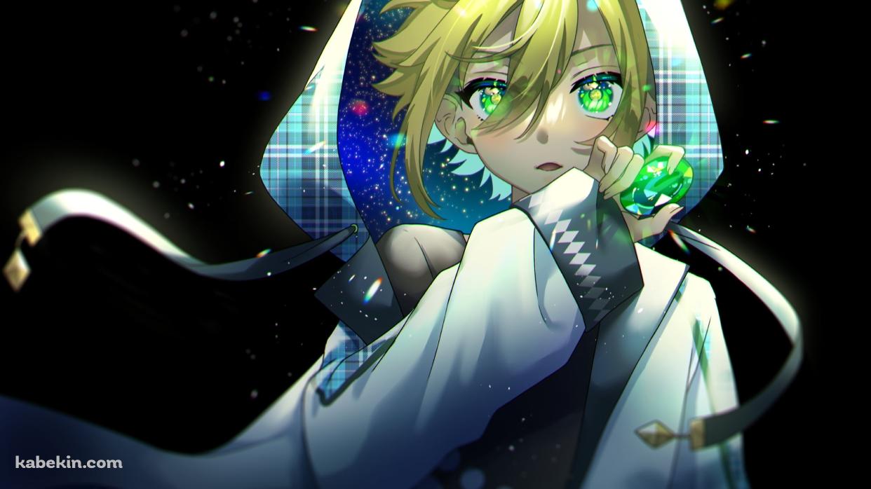 緑色の宝石を持つ卯月コウ / にじさんじ / バーチャルYouTuber / Vtuberの壁紙(1242px x 698px) 高画質 PC・デスクトップ用
