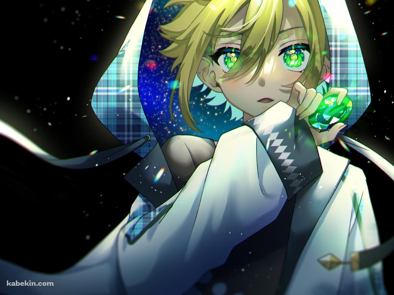 緑色の宝石を持つ卯月コウ / にじさんじ / バーチャルYouTuber / Vtuberの壁紙(1280px x 960px) 高画質 PC・デスクトップ用