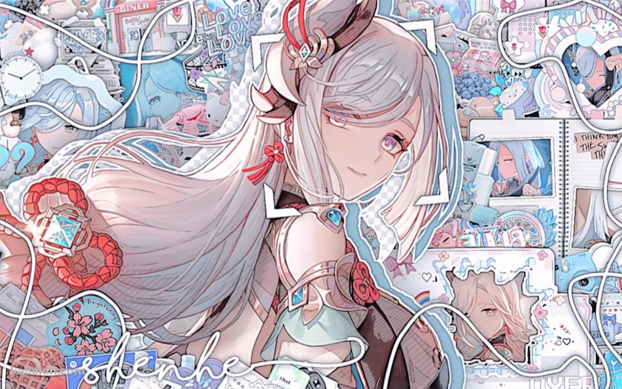 振り向く可愛いシェンヘ / 原神の壁紙(1280px x 800px) 高画質 PC・デスクトップ用