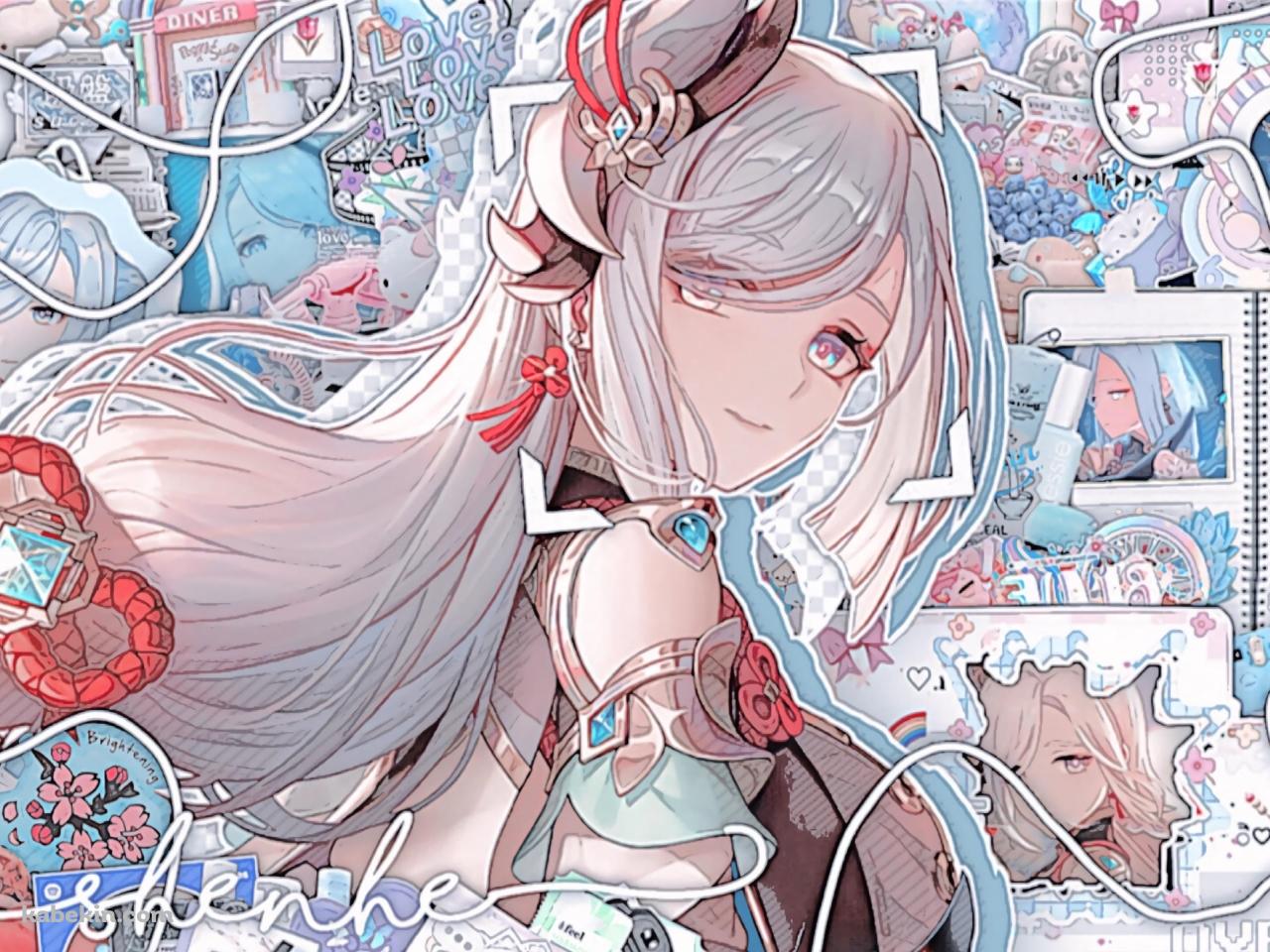振り向く可愛いシェンヘ / 原神の壁紙(1280px x 960px) 高画質 PC・デスクトップ用