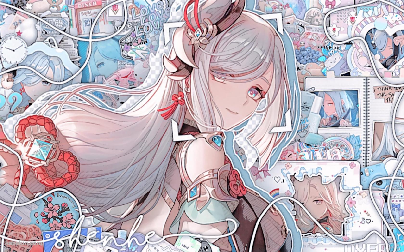 振り向く可愛いシェンヘ / 原神の壁紙(1680px x 1050px) 高画質 PC・デスクトップ用