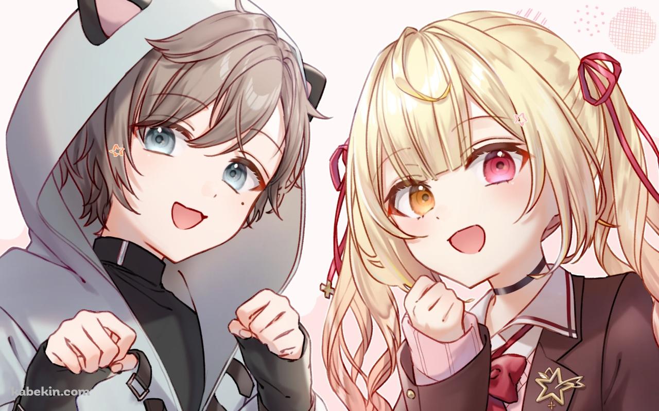 ポーズを取る可愛い星川サラと叶 / にじさんじ / バーチャルYouTuber / Vtuberの壁紙(1280px x 800px) 高画質 PC・デスクトップ用