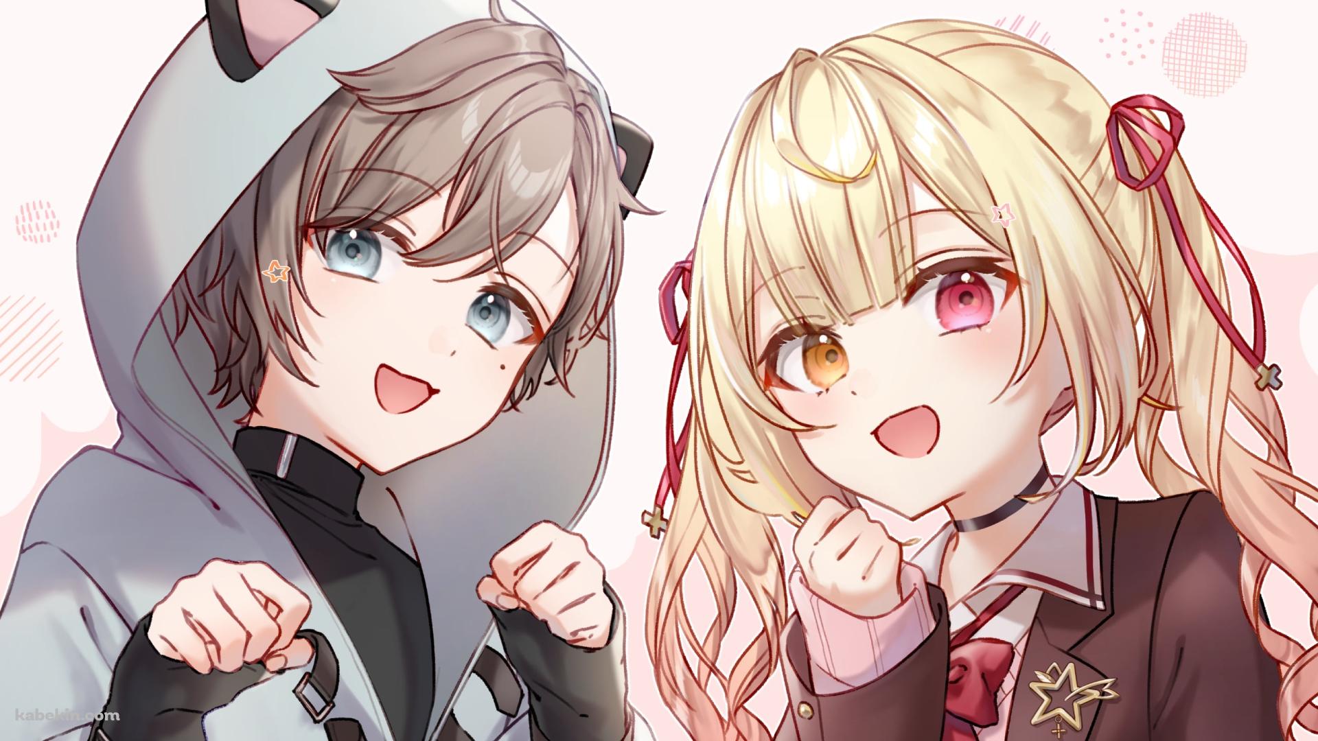 ポーズを取る可愛い星川サラと叶 / にじさんじ / バーチャルYouTuber / Vtuberの壁紙(1920px x 1080px) 高画質 PC・デスクトップ用