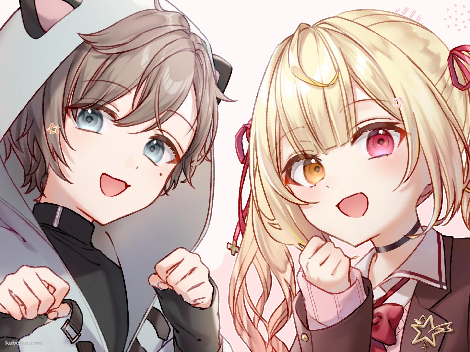 ポーズを取る可愛い星川サラと叶 / にじさんじ / バーチャルYouTuber / Vtuberの壁紙(1920px x 1440px) 高画質 PC・デスクトップ用