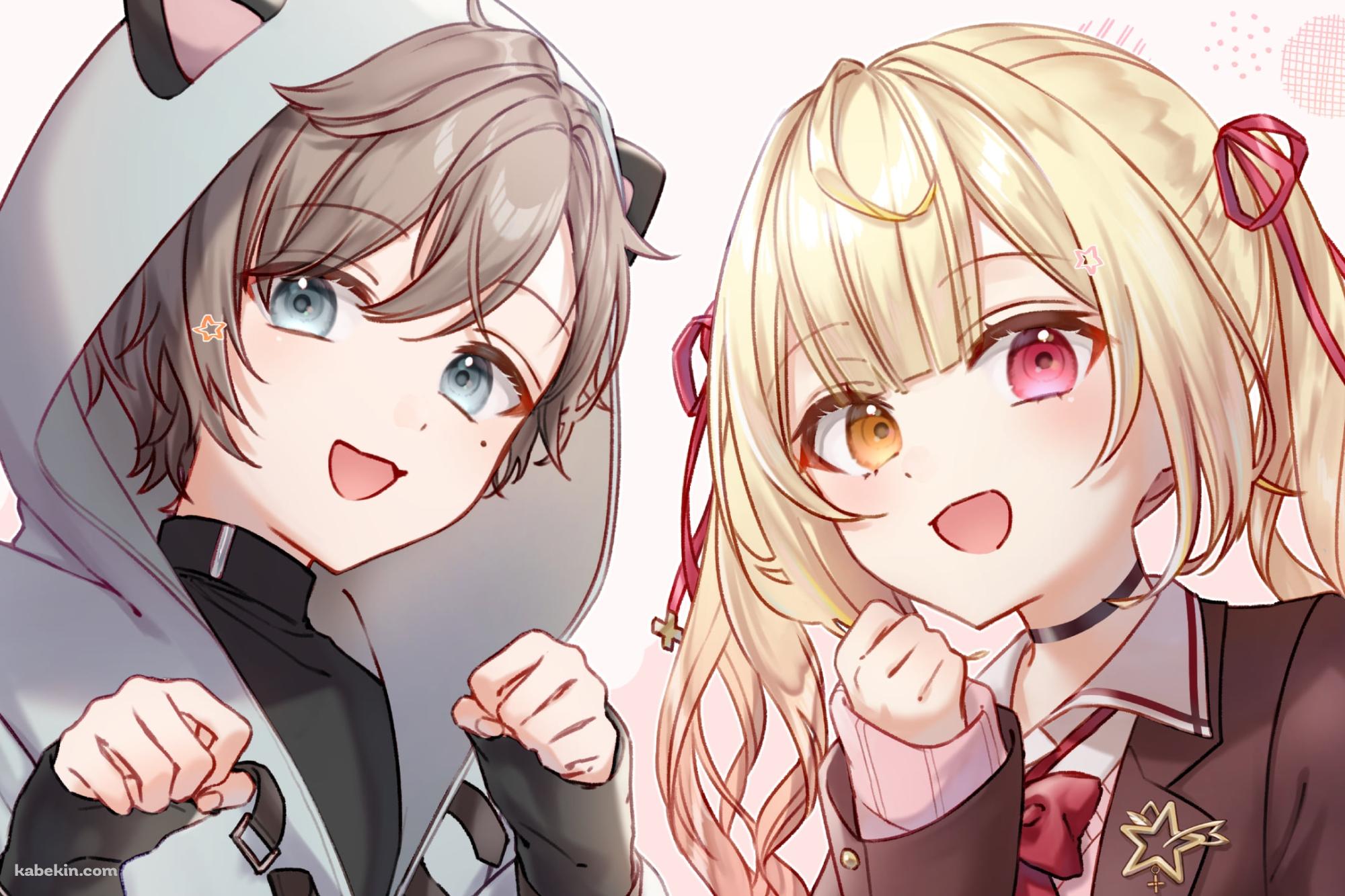ポーズを取る可愛い星川サラと叶 / にじさんじ / バーチャルYouTuber / Vtuberの壁紙(2000px x 1333px) 高画質 PC・デスクトップ用