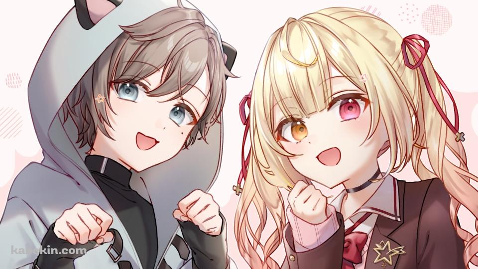 ポーズを取る可愛い星川サラと叶 / にじさんじ / バーチャルYouTuber / Vtuberの壁紙(960px x 540px) 高画質 PC・デスクトップ用