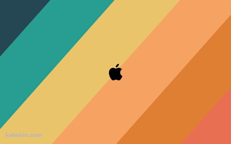 緑・ピンク・黄色のグラデーションのグラデーション / Apple / ミニマル / ロゴの壁紙(960px x 600px) 高画質 PC・デスクトップ用
