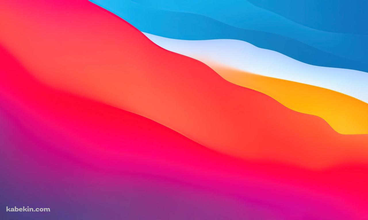赤・青・黄色の波のようなテクスチャー / Appleの壁紙(1280px x 768px) 高画質 PC・デスクトップ用