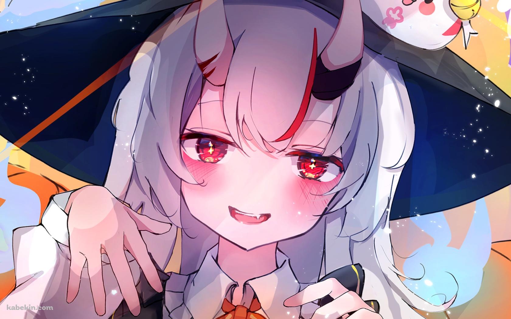 ハロウィンコスの可愛い百鬼あやめ / ホロライブ / バーチャルYouTuber / Vtuberの壁紙(1680px x 1050px) 高画質 PC・デスクトップ用