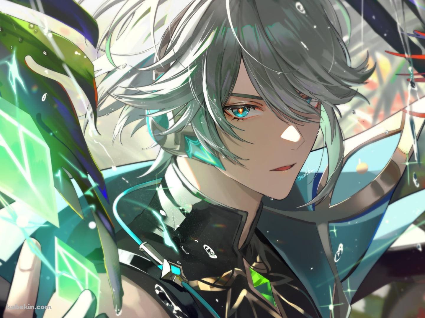 魔法を詠唱するかっこいいアルハイゼン / 原神の壁紙(1440px x 1080px) 高画質 PC・デスクトップ用